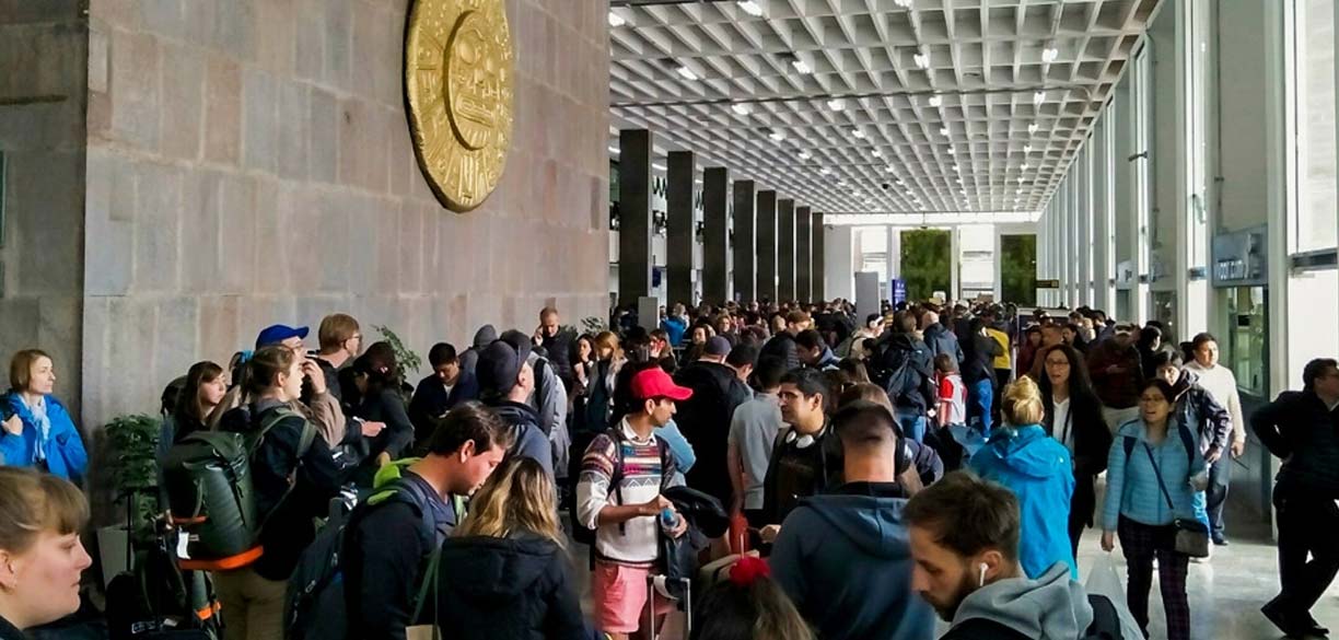 People at the Cusco airport